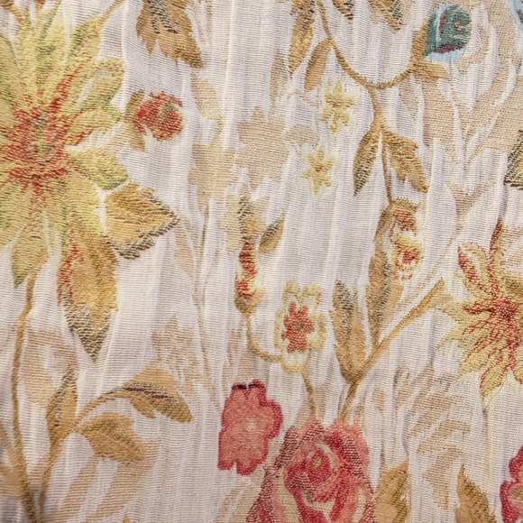 Tantrums 1X tan flower women's jacket/blazer - Picture 5 of 5